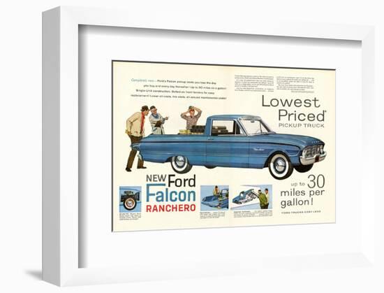 Ford 1960 New Falcon Ranchero-null-Framed Art Print