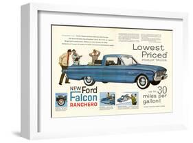 Ford 1960 New Falcon Ranchero-null-Framed Art Print