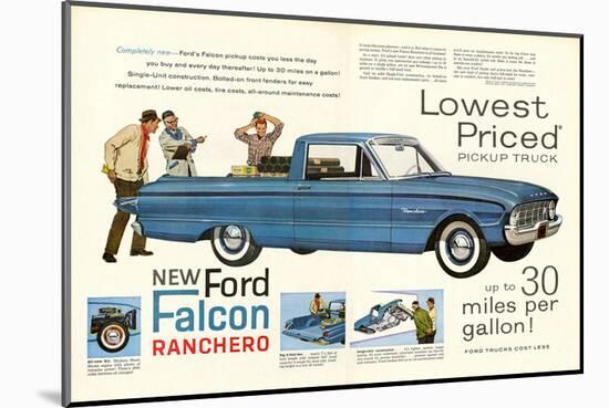 Ford 1960 New Falcon Ranchero-null-Mounted Art Print