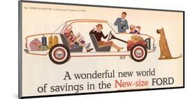 Ford 1960 New World of Savings-null-Mounted Art Print