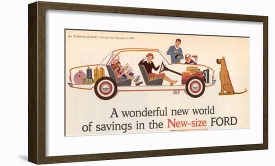 Ford 1960 New World of Savings-null-Framed Art Print