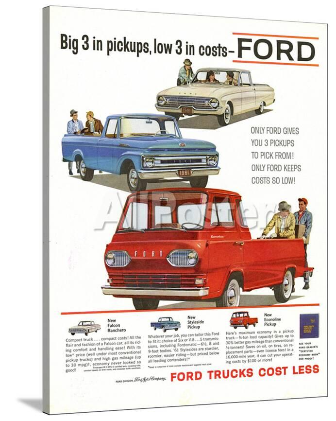 Ford 1961 Big 3 In Pickups Prints At Allposters Com