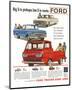 Ford 1961 Big 3 in Pickups-null-Mounted Art Print
