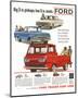 Ford 1961 Big 3 in Pickups-null-Mounted Art Print