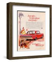 Ford 1962 Fairlane 500 - Beach-null-Framed Premium Giclee Print