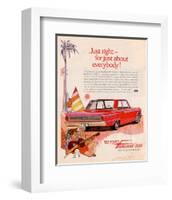 Ford 1962 Fairlane 500 - Beach-null-Framed Art Print