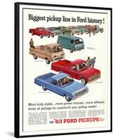 Ford 1963 Biggest Pickup Line-null-Framed Premium Giclee Print