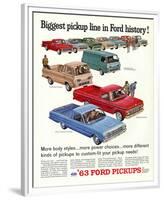 Ford 1963 Biggest Pickup Line-null-Framed Premium Giclee Print