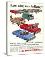 Ford 1963 Biggest Pickup Line-null-Stretched Canvas