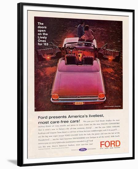 Ford 1963 Galxie 500Xl Convert-null-Framed Premium Giclee Print