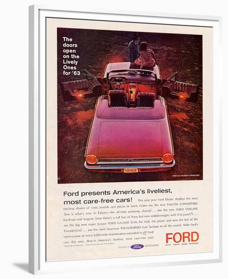 Ford 1963 Galxie 500Xl Convert-null-Framed Premium Giclee Print