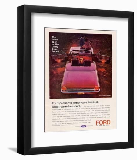 Ford 1963 Galxie 500Xl Convert-null-Framed Art Print