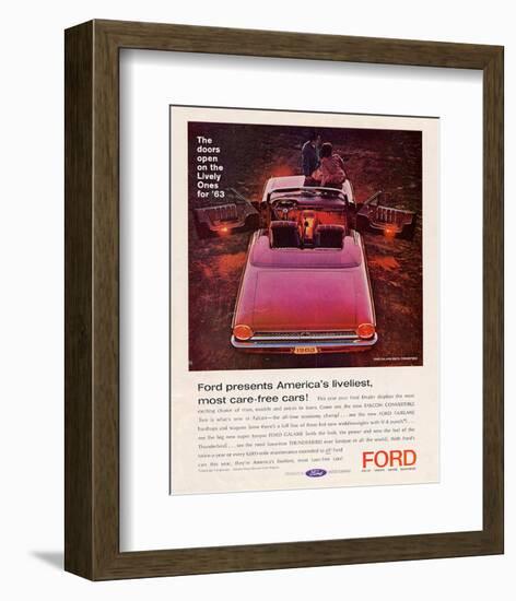 Ford 1963 Galxie 500Xl Convert-null-Framed Art Print