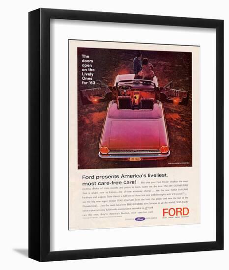 Ford 1963 Galxie 500Xl Convert-null-Framed Art Print
