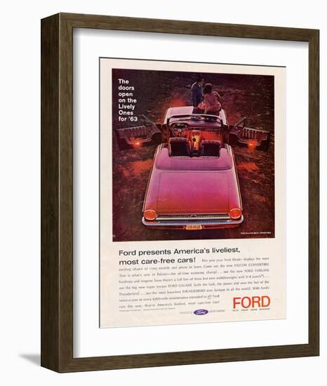 Ford 1963 Galxie 500Xl Convert-null-Framed Art Print