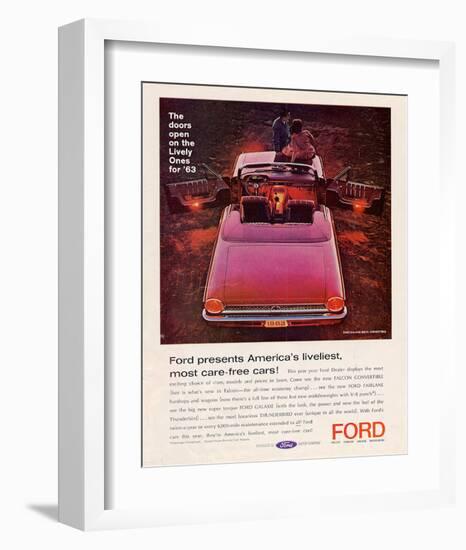 Ford 1963 Galxie 500Xl Convert-null-Framed Art Print