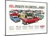 Ford 1963 Pickups Unlimited-null-Mounted Art Print