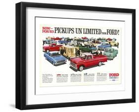 Ford 1963 Pickups Unlimited-null-Framed Art Print