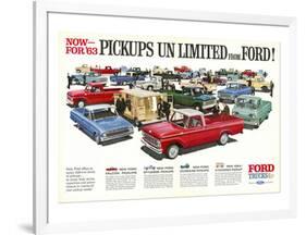 Ford 1963 Pickups Unlimited-null-Framed Art Print