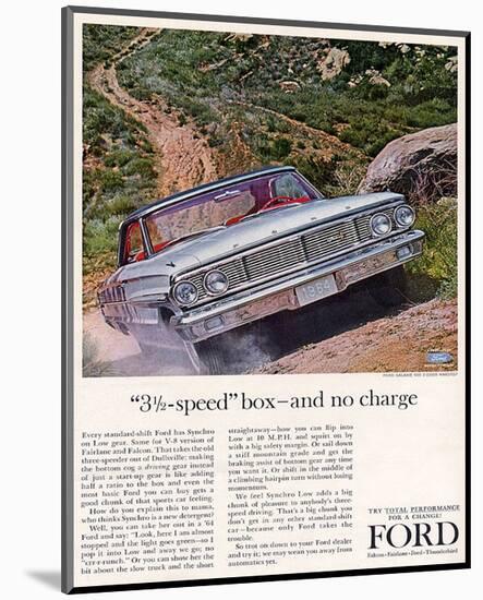 Ford 1964 3½-Speed Box-null-Mounted Art Print