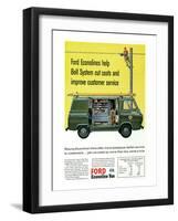 Ford 1964 Roomy Econoline Vans-null-Framed Art Print