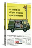 Ford 1964 Roomy Econoline Vans-null-Stretched Canvas