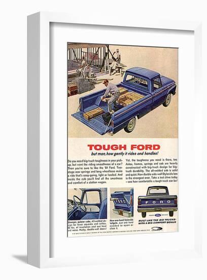 Ford 1964 Tough-But How Gently-null-Framed Art Print