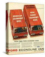 Ford 1965 Two Economy Vans-null-Stretched Canvas