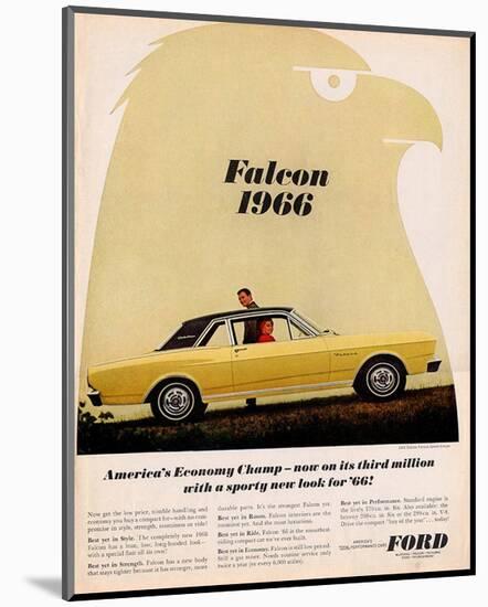 Ford 1966 Falcon Economy Champ-null-Mounted Art Print