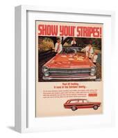 Ford 1967 Fairlane GT -Stripes-null-Framed Art Print