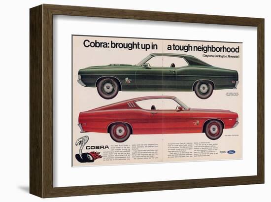 Ford 1969 Cobra Sportsroof-null-Framed Art Print