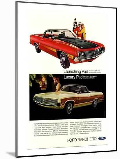 Ford 1970 Ranchero GT - Pad-null-Mounted Art Print