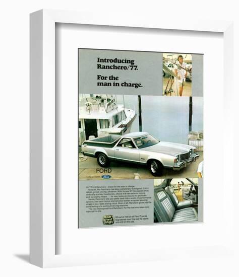 Ford 1977 Ranchero - in Charge-null-Framed Art Print