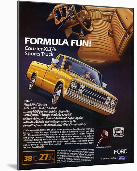 Ford 1982 Courier Sports Truck-null-Mounted Art Print