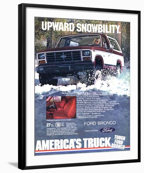 Ford 1983 Bronco Snowbility-null-Framed Art Print