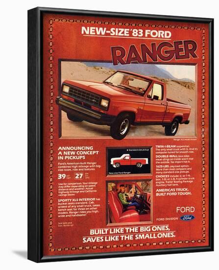 Ford 1983 New-Size Ranger-null-Framed Art Print