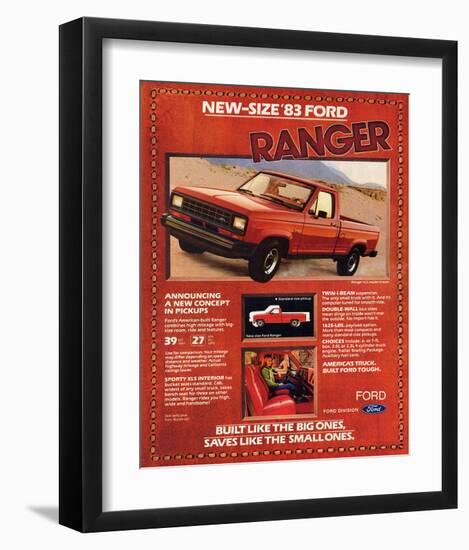 Ford 1983 New-Size Ranger-null-Framed Art Print