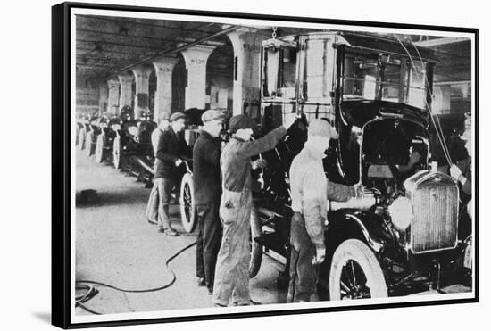 Ford Assembly Line 1928-null-Framed Stretched Canvas