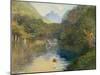 Ford at the Upper End of the Vai-Te-Piha (Tautira River) Tahiti-John La Farge-Mounted Giclee Print