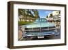 Ford Classic Car on Ocean Drive in the Art Deco District in South Miami Beach, Miami, Florida, USA-null-Framed Art Print