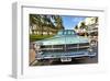 Ford Classic Car on Ocean Drive in the Art Deco District in South Miami Beach, Miami, Florida, USA-null-Framed Art Print