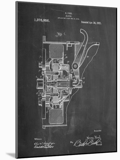 Ford Clutch Patent-Cole Borders-Mounted Art Print