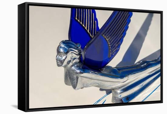 Ford Fairlane Flying Goddess hood ornament-Jim Engelbrecht-Framed Stretched Canvas