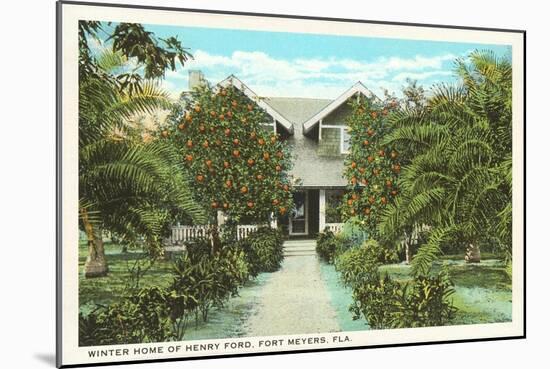 Ford Home, Ft. Myers, Florida-null-Mounted Art Print