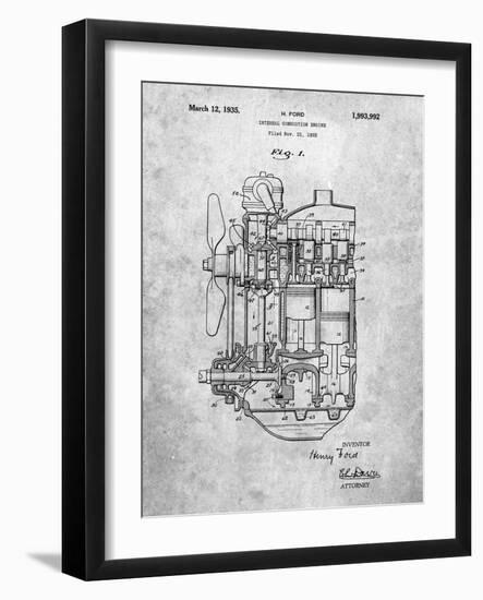 Ford Internal Combustion Engine Patent-Cole Borders-Framed Art Print