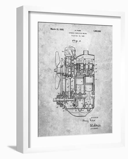 Ford Internal Combustion Engine Patent-Cole Borders-Framed Art Print