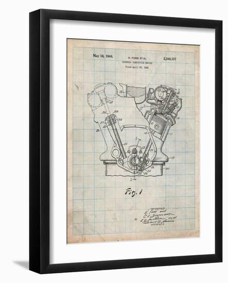 Ford Internal Combustion Engine-Cole Borders-Framed Art Print