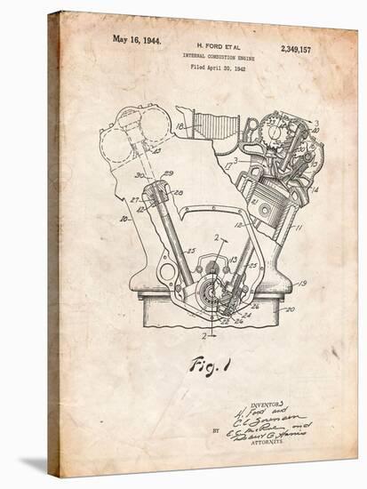 Ford Internal Combustion Engine-Cole Borders-Stretched Canvas