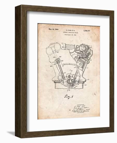 Ford Internal Combustion Engine-Cole Borders-Framed Art Print
