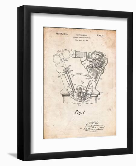 Ford Internal Combustion Engine-Cole Borders-Framed Art Print